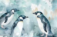 Aquarel Pinguïns van ColorCat thumbnail