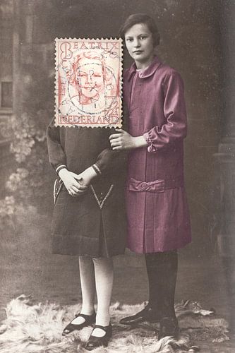 the Royal Sisters ( edited vintage photo )