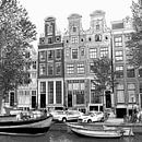 Aquarel Tekening Herengracht 51-65 Amsterdam Pentekening Lijntekening van Hendrik-Jan Kornelis thumbnail