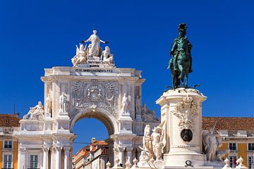 José I en de Arco da Rua Augusta in Lissabon sur Dennis van de Water