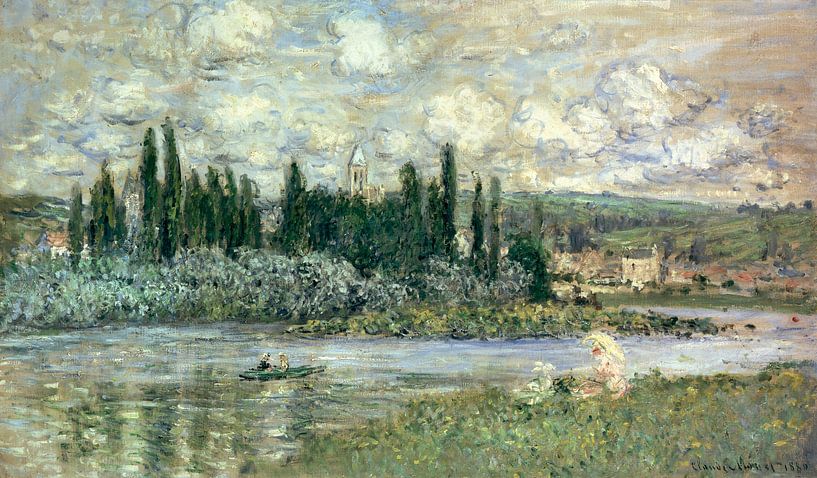 Blick auf Vétheuil, Claude Monet von Meesterlijcke Meesters