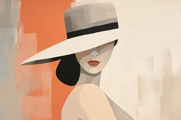 Femme avec chapeau