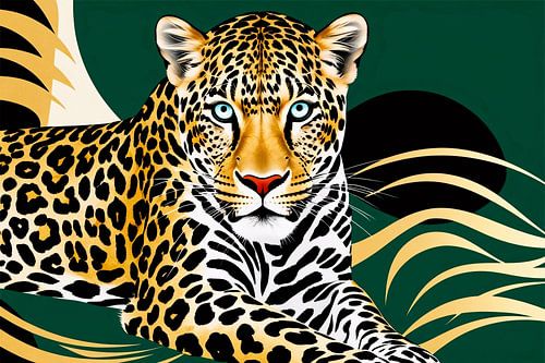 Majestueus levendig luipaard portret