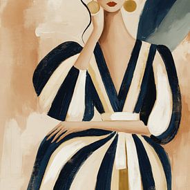 Laad met met rust, modern portret in bohemian stijl van Carla Van Iersel