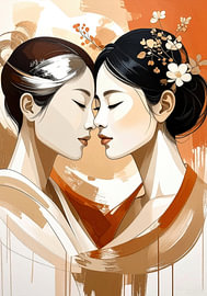 A Zen Portrait of Connection by AidasignArt