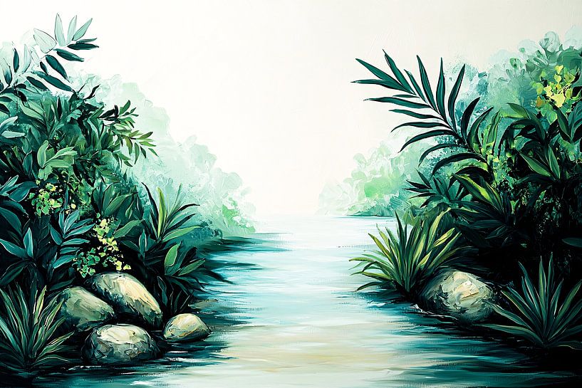 Rivière tranquille et nature verdoyante par Imperial Art House