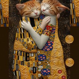 Whiskered Romance Une queue de deux chatons sur Gisela- Art for You