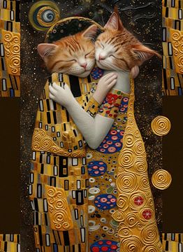 Whiskered Romance A Tail of Two Kitties by Gisela- Art for You