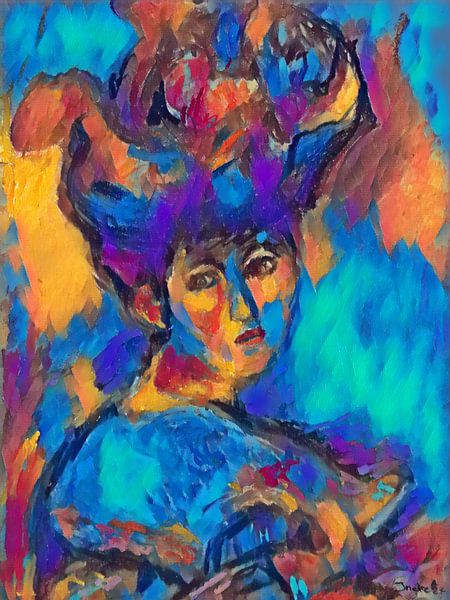 Woman with hat. (1) by Ineke de Rijk