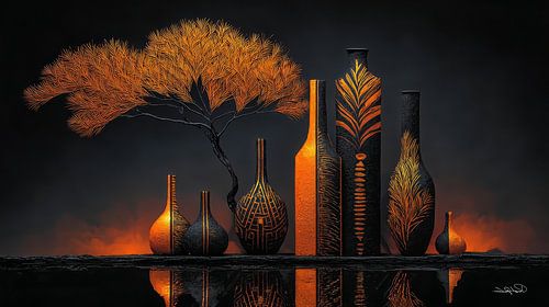 afrikaans-zwart-goud-oranje