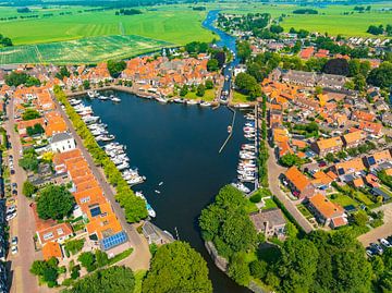 Luchtfoto Blokzijl tijdens de zomer