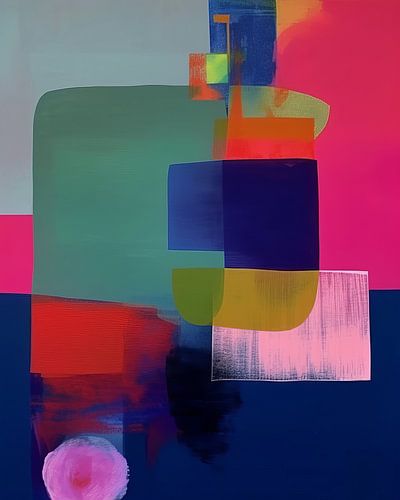 Peinture abstraite moderne et colorée