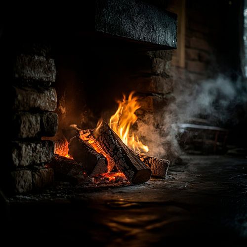 Open haard warmte