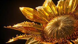 Golden sunflower panorama by TheXclusive Art