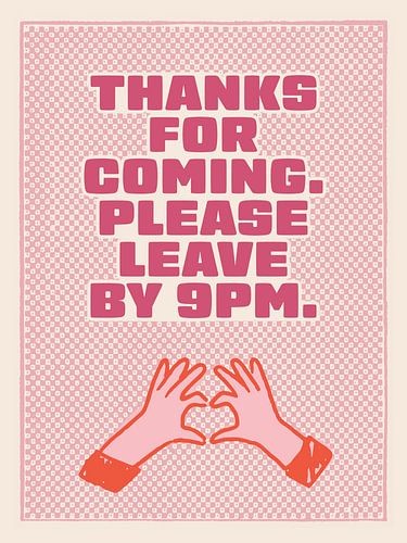 Bedankt voor uw komst