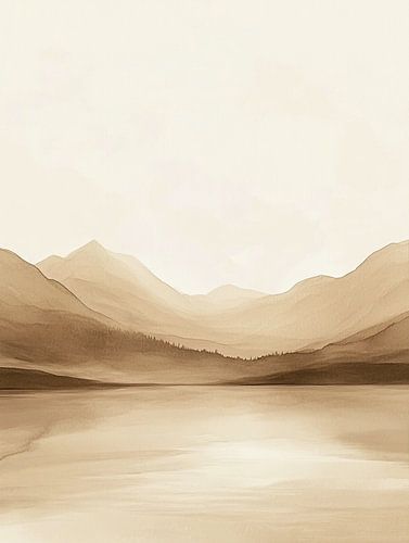 Serene Berglandschappen - Japandi Woonstijl