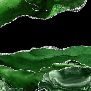 Green & Silver Agate Texture 02 by Aloke Design
