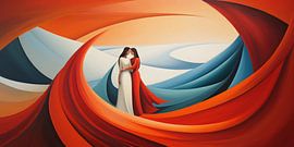 Die Umarmung. Abstrakter Expressionismus von Rosa Piazza