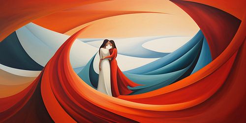 Die Umarmung. Abstrakter Expressionismus