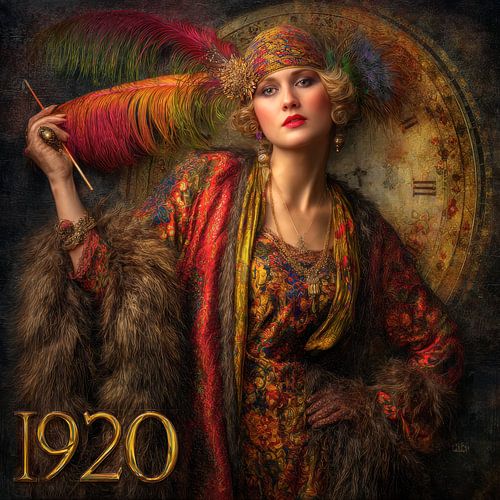 Roaring Twenties women portrait by Carla van Zomeren