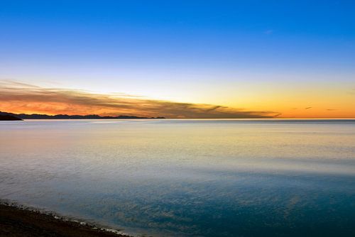 Zonsondergang in Cefalù op het eiland Sicilië