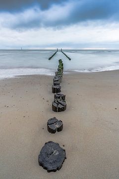 Wellenbrecher Strand Nieuw-Haamstede 1. von Pieter van Roijen