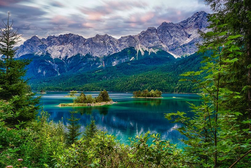 Eibsee with Zugspitze - Bavarian Alps Panorama by Photo Art Thomas Klee