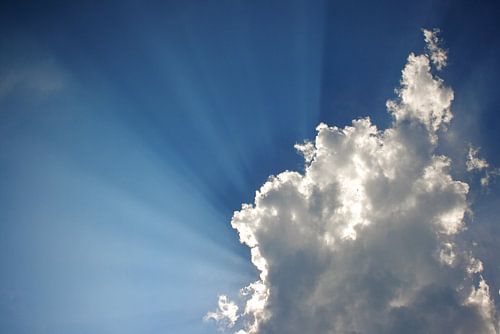 Behind the clouds the sun shines