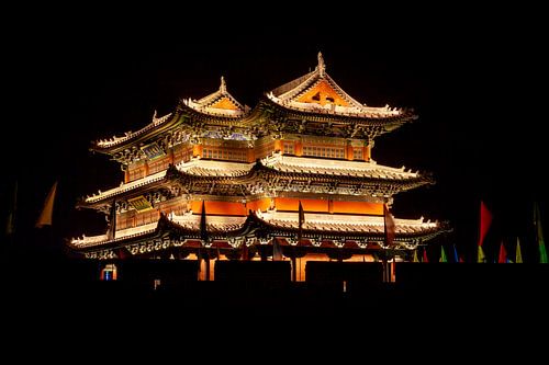 De stadsmuur van Datong in China