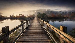 Landschaft mit Brücke