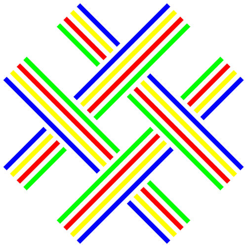 No Crossing | Open | S=2 | Color=4 | RGBY | Center=Green
