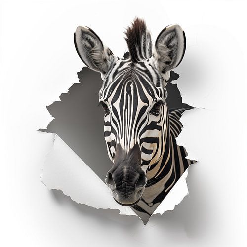 Zebra uit de muur