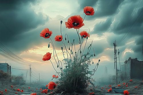 klaproos fantasie waterverf