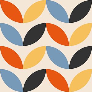 Organische und geometrische Formen, Retro-Stil