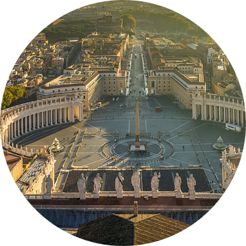 Rome, Vaticaan, uitzicht op St. Pietersplein I van Teun Ruijters