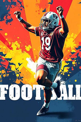 Levendige voetballer