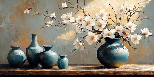 Ruhe in Türkis und Weiß