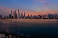 Dubai Marine Sonnenuntergang von Michael van der Burg Miniaturansicht