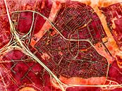 Kaart van Ridderkerk in de stijl 'Amber Autumn' van Maporia thumbnail