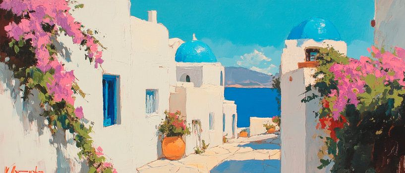 Greek village by Poster Art Shop