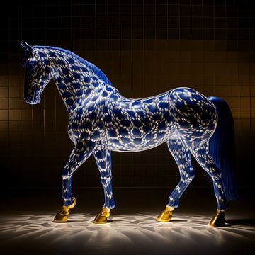 Delfts blauw paard 3 van DNH Artful Living