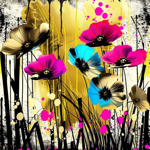 Field flowers in PopArt