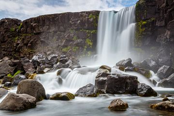 Oxararfoss waterval Iceland  van Menno Schaefer