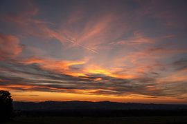Sonnenuntergang mit Blick auf Kempten von Leo Schindzielorz