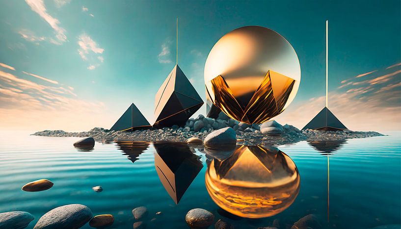 Designballen met goud van Mustafa Kurnaz