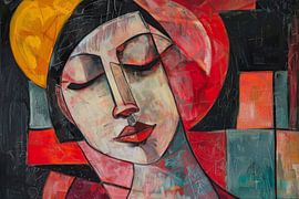 Abstrakte Malerei Frau von Poster Art Shop