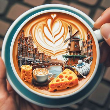Cafe Latte Alkmaar van Digital Art Nederland
