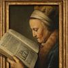 Old Woman Reading by Marja van den Hurk