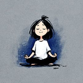 Meditation Girl | Calm Vibes von OMG Art