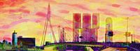 Erasmusbrug met Rotterdam Vibrant